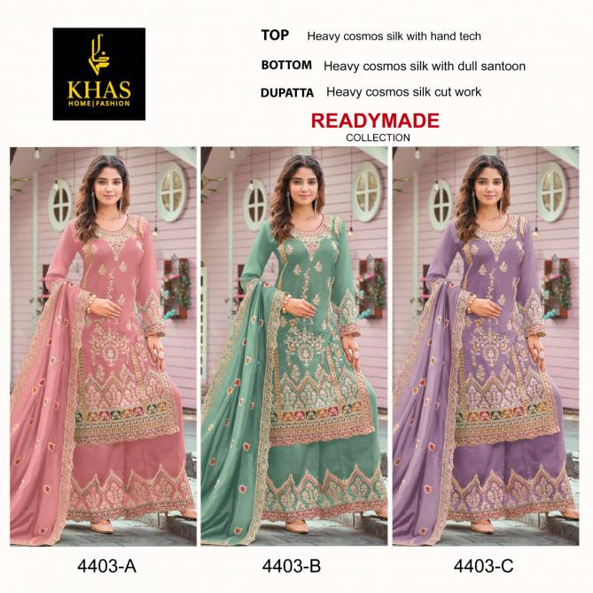 4403 Khas Cosmos Silk Pakistani Readymade Suits Wholesale Price In Surat